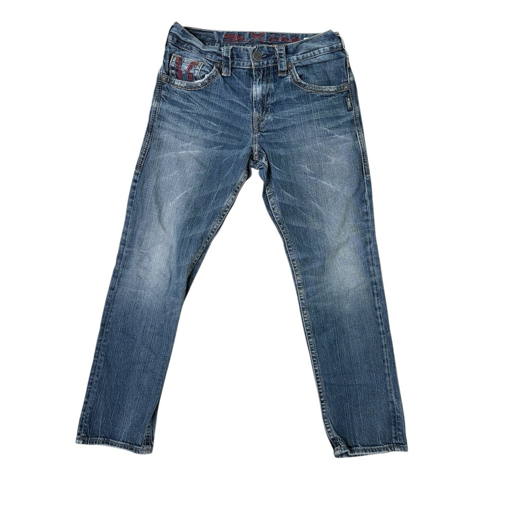 Silver Jeans Mens Eddie Jeans 31 x 30 Joey Series Whiskering Wash (tag30 x32)